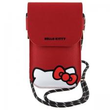 Hello Kitty Style, Geanta universala din piele pentru telefon Hello Kitty Hiding Kitty Cord, Rosu, lerato.ro
