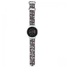 Hello Kitty Style, Curea Hello Kitty din silicon, Heads & Stripes, compatibila cu Samsung Galaxy Watch 46mm, Negru, lerato.ro