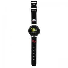 Hello Kitty Style, Curea Hello Kitty din silicon, Kitty Head, compatibila cu Samsung Galaxy Watch 40/41/44/45/46mm, Negru, lerato.ro