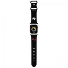 Hello Kitty Style, Curea Hello Kitty din silicon, Kitty Head, compatibila cu Apple Watch 42/44/45/49mm, Negru, lerato.ro