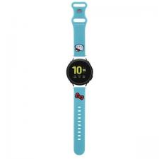 Hello Kitty Style, Curea Hello Kitty din silicon, Kitty Head, compatibila cu Samsung Galaxy Watch 40/41/44/45/46mm, Albastru, lerato.ro