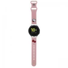 Hello Kitty Style, Curea Hello Kitty din silicon, Kitty Head, compatibila cu Samsung Galaxy Watch 40/41/44/45/46mm, Roz, lerato.ro