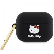 Hello Kitty Style, Carcasa silicon Hello Kitty, 3D Kitty Head, compatibila cu Apple AirPods Pro 2, Negru, lerato.ro