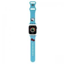Hello Kitty Style, Curea Hello Kitty din silicon, Kitty Head, compatibila cu Apple Watch 38/40/41mm, Albastru, lerato.ro