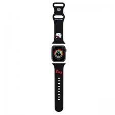 Hello Kitty Style, Curea Hello Kitty din silicon, Kitty Head, compatibila cu Apple Watch 38/40/41mm, Negru, lerato.ro