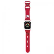 Hello Kitty Style, Curea Hello Kitty din silicon, Kitty Head, compatibila cu Apple Watch 38/40/41mm, Rosu, lerato.ro