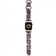 Hello Kitty Style, Curea Hello Kitty din silicon, Tags Graffiti, compatibila cu Apple Watch 38/40/41mm, Roz, lerato.ro