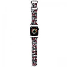 Hello Kitty Style, Curea Hello Kitty din silicon, Bows & Stripes, compatibila cu Apple Watch 38/40/41mm, Negru, lerato.ro