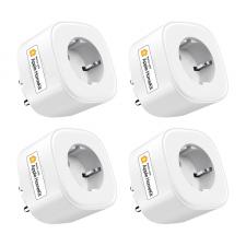 Prize smart WiFi, Set 4 prize smart Meross MSS210HKQUA-EU, 16A, 3840W, Control prin Siri, Amazon Alexa, Google Assistant, Alb, lerato.ro