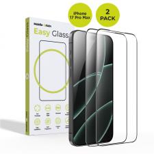 Folii iPhone 17 Pro Max, Set 2 folii protectie Mobile Origin EasyGlass, Kit curatare inclus, compatibil cu iPhone 17 Pro Max, Transparent, lerato.ro