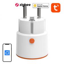Prize smart WiFi, Priza Smart NEO NAS-WR07BH, Compatibila Zigbee/Apple HomeKit, Putere 16A WiFi, Alb, lerato.ro