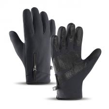 Imbracaminte sport si accesorii, Manusi sport de iarna Anti-slip Gloves, Compatibile Touchscreen, Waterproof, Marime XL, Negru, lerato.ro
