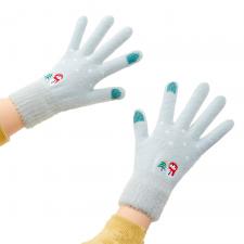 Imbracaminte sport si accesorii, Manusi de iarna pentru femei Christmas, Compatibile Touchscreen, Marime universala, Verde, lerato.ro