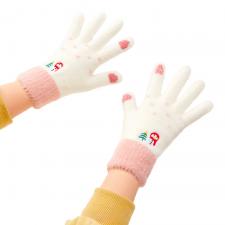 Imbracaminte sport si accesorii, Manusi de iarna pentru femei Christmas, Compatibile Touchscreen, Marime universala, Alb, lerato.ro