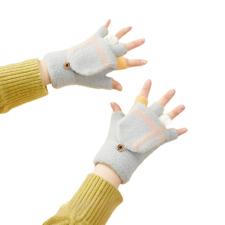 Imbracaminte sport si accesorii, Manusi de iarna pentru femei si copii, Compatibile Touchscreen, Marime universala, Gri, lerato.ro