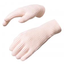 Imbracaminte sport si accesorii, Manusi de iarna impletite cu decupaj pentru degete, Roz, lerato.ro