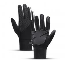 Imbracaminte sport si accesorii, Manusi sport Insulated Gloves, Anti-Slip, Compatibile Touchscreen, Waterproof, Marime XL, Negru, lerato.ro