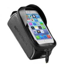 Suporturi telefon si depozitare accesorii, Geanta bicicleta cu husa pentru telefon Rockbros 017-1BK, Negru, lerato.ro