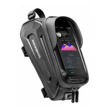 Suporturi telefon si depozitare accesorii, Geanta bicicleta cu husa pentru telefon Rockbros B68, Negru, lerato.ro