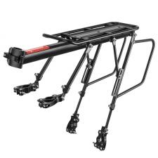 Suporturi telefon si depozitare accesorii, Portbagaj bicicleta Rockbros 33210004001, Aluminiu, Capacitate maxima 25 kg, Black, lerato.ro