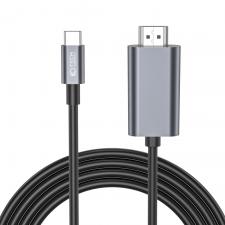 Cabluri video, Cablu video TECH-PROTECT UltraBoost, USB-C tata - HDMI tata, 4K, 60Hz, 2m, Negru, lerato.ro