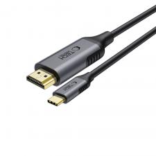 Cabluri video, Cablu video TECH-PROTECT UltraBoost, USB-C 3.0 tata la HDMI 2.0 tata, 4K, 60Hz, 1.8m, Negru, lerato.ro