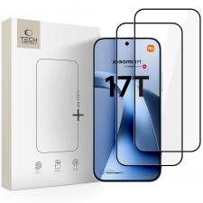 Folii protectie telefoane Xiaomi 17T, Set 2 folii sticla Tech-Protect Glass Fit Plus compatibile cu Xiaomi 17T, Negru, lerato.ro
