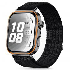 Accesorii Huawei Watch, Curea Tech-Protect Nylon compatibila cu Huawei Watch Fit 3 / 4 / 4 Pro / 5 / 5 Pro, Negru, lerato.ro
