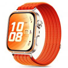 Accesorii Huawei Watch, Curea Tech-Protect Nylon compatibila cu Huawei Watch Fit 3 / 4 / 4 Pro / 5 / 5 Pro, Portocaliu, lerato.ro