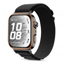Accesorii Huawei Watch, Curea din nailon Tech-Protect Nylon Pro compatibila cu Huawei Watch Fit 3 / 4 / 4 Pro / 5 / 5 Pro, Negru, lerato.ro