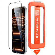 Folii iPhone 17 Pro Max, Folie sticla Torras GlassGo Install Master, Kit montare inclus, compatibila cu iPhone 17 Pro Max, Transparent, lerato.ro