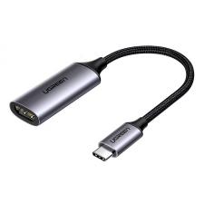 Cabluri video, Adaptor cablu video UGREEN CM297, USB-C la HDMI mama 4K 60HZ, Thunderbolt 3, compatibil cu MacBook, PC si alte dispozitive, 25 cm, Argintiu/Negru, lerato.ro