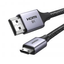 Cabluri video, Cablu video UGREEN HD163, Mini HDMI tata - HDMI tata, 8K, 60Hz, 2m, Gri, lerato.ro