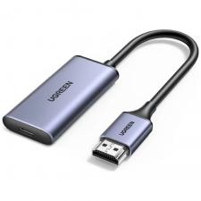 Cabluri video, Adaptor video UGreen HDMI tata la USB-C mama, 4K, 60Hz, 10cm, Gri, lerato.ro