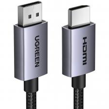 Cabluri video, Cablu video UGREEN DP123, DisplayPort tata la HDMI tata, 4K, 30Hz, 1.5m, Negru, lerato.ro