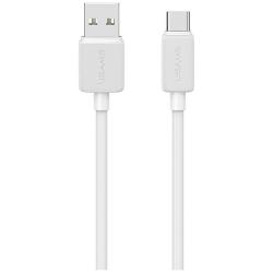 Cablu pentru incarcare si transfer de date USAMS KY Series US-SJ693, USB-A la USB-C, 3A, 480 Mbps, 2m, Alb