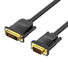 Cabluri video, Cablu video Vention EABBG, VGA tata - DVI 24+1 tata, 1080p, 60Hz, 2 moduri afisare, 1.5m, Negru, lerato.ro