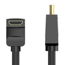 Cabluri video, Cablu video HDMI la HDMI 90 de grade Vention AARBH, 2m, 4K, 60Hz, Negru, lerato.ro