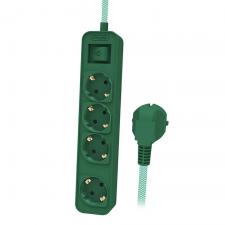 Prize smart WiFi, Prelungitor pentru interior Philips, 4 prize, Lungime cablu 1.5m, Verde, lerato.ro
