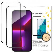 Folii iPhone 17 Pro Max, Set 2 folii protectie Wozinsky Tempered Glass Full Glue, Kit aplicare inclus, compatibil cu iPhone 17 Pro Max, Transparent, lerato.ro