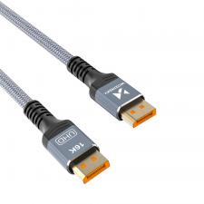 Cabluri video, Cablu video Wozinsky WPS-16AYL1S DisplayPort tata - DisplayPort tata, 16K / 60Hz, 8K / 120Hz, HDR / HDCP / DSC, 3D, 80Gbps, 2m, Negru, lerato.ro