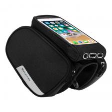 Suporturi telefon si depozitare accesorii, Geanta bicicleta impermeabila Wozinsky WBB7BK, Montare pe cadru, Negru, lerato.ro
