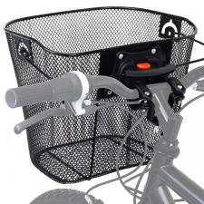 Suporturi telefon si depozitare accesorii, Cos pentru bicicleta Wozinsky WKM-MM, Sistem de prindere pe ghidon, Sarcina maxima 5kg, Negru, lerato.ro