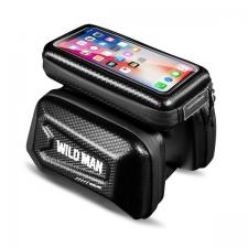 Suporturi telefon si depozitare accesorii, Geanta pentru bicicleta WildMan XLE6S, Waterproof, Montare pe cadru, 1L, 18 x 9.5cm, Negru, lerato.ro