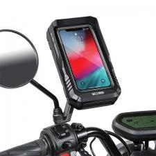 Suporturi telefon si depozitare accesorii, Suport telefon pentru bicicleta WildMan FK3, Waterproof, Montare pe ghidon, Negru, lerato.ro
