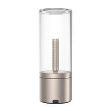 Veioze si Lampi Smart, Lampa ambientala Xiaomi Yeelight Candela, 2500 mAh, 5W, Lumina calda 1800K, Argintiu, lerato.ro