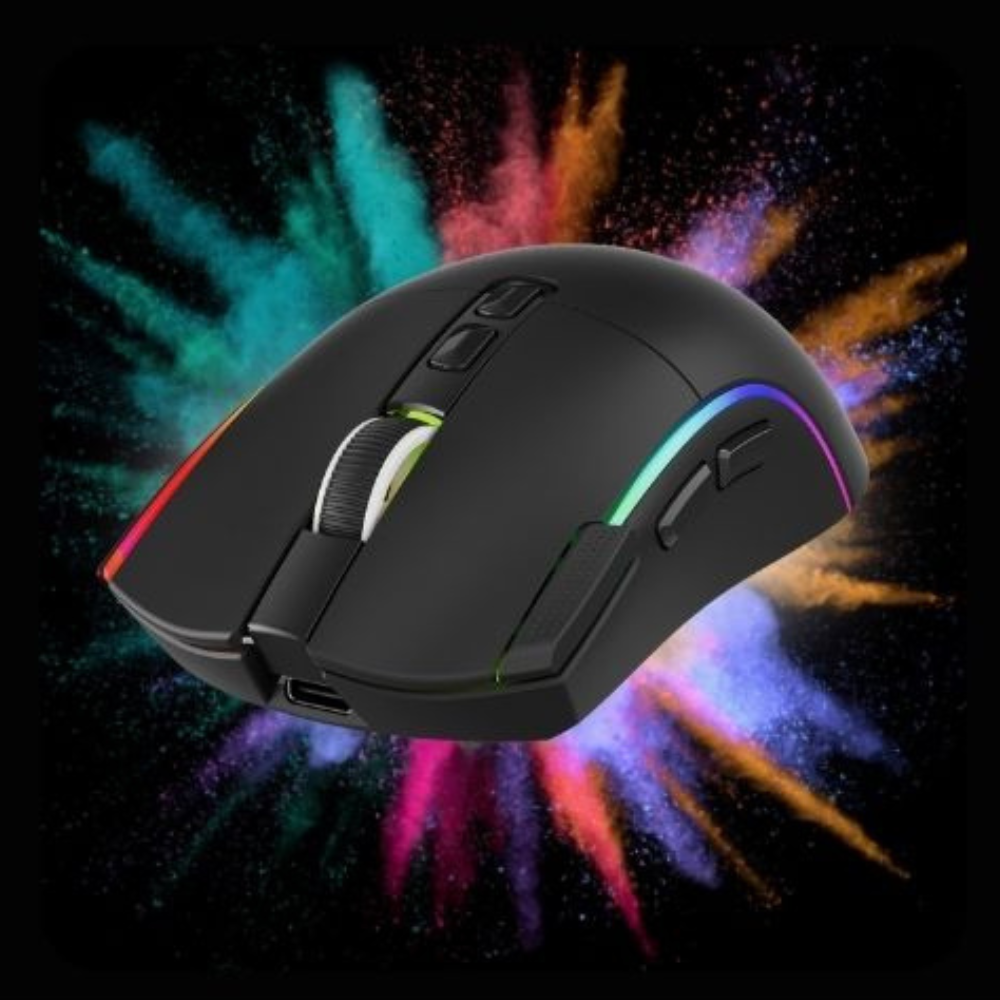 Mouse gaming wireless XTRIKE ME GW-326, 6 Butoane, 10000 DPI, 500mAh, Iluminare RGB, Bluetooth, Negru 2 Lerato.ro